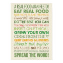 A Real Food Manifesto Poster