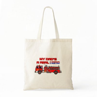 A Real Hero - Fireman Canvas Bag by Kids_Ink