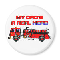 A Real Hero - Fireman magnets