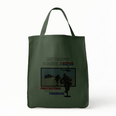 A Real Hero -  Military Tote Bags by Kids_Ink