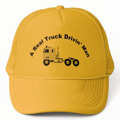 A Real Truck Drivin Man Mesh Cap - Yellow Trucker Hat by truckerhats