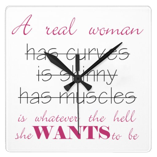 A Real Woman Knows What She Wants Quote Clock Zazzle