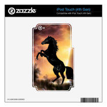A rearing stallion at sunset skin for ipod touch 4g