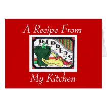 A Recipe From My Kitchen..Notecard