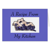 A Recipe From, My Kitchen Notecard