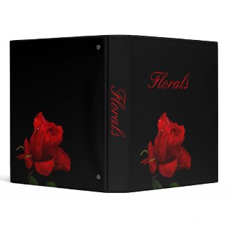 A Red Rose 3 Ring Binders