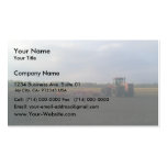 A Red Tractor Resting On The Open Fields... Business Card Template
