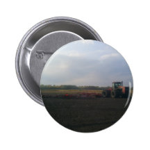 A Red Tractor Resting On The Open Fields... Pin