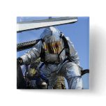 A rescue drill is performed on the flight deck button
