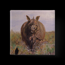 "A Rhino Moment" Square Button buttons