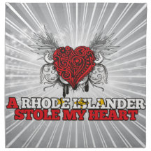 A Rhode Islander Stole my Heart Cloth Napkin