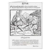 A Rich Man Spurns a Ragged Beggar Greeting Card