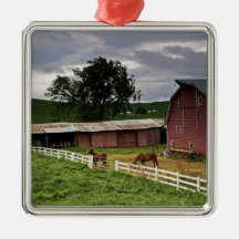 A ride through the farm country of Palouse 4 Christmas Ornament