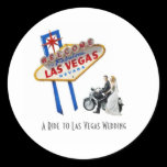A Ride To Las Vegas Wedding Sticker stickers