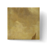 A River Scene, with Fishermen Laying a Net, 1638 Pinback Button