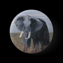 "A Rogue Elephant" Pin Back Buttons