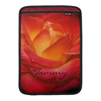 A Rose Aflame For My Love MacBook Sleeves