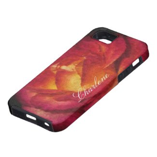 A Rose Aflame Oil Painting iPhone 5 Covers