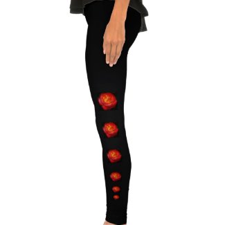 A Rose Aflame Tapered Leggings