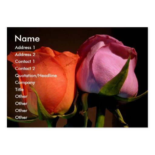A Rose Couple Business Card Templates (front side)