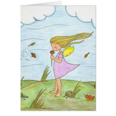A Rose for Danielle, blank card. by dotclaire