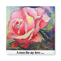 A rose for my love ........ magnets