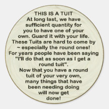 A Round Tuit ~ sticker