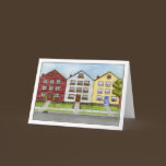 A Row Of Houses Card cards