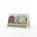 A Row Of Houses Card by 13BlackCatsDesigns A Row Of Houses Card
