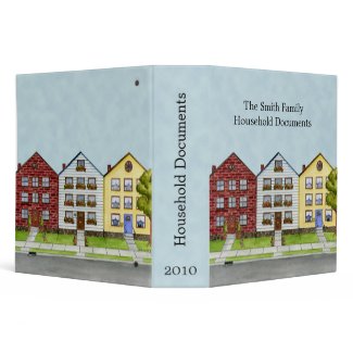 A Row Of Houses Document Binder binder