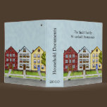 A Row Of Houses Document Binder binders