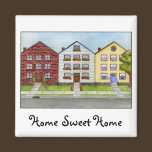 A Row Of Houses Magnet magnets