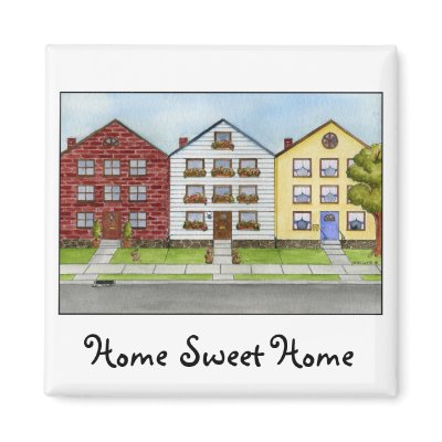 A Row Of Houses Magnet by 13BlackCatsDesigns