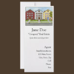 A Row Of Houses Rack Card rack cards