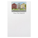 A Row Of Houses Stationery