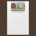 A Row Of Houses Stationery stationery