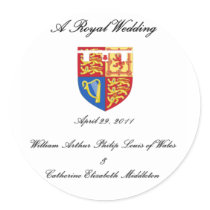 A Royal Wedding Round Stickers
