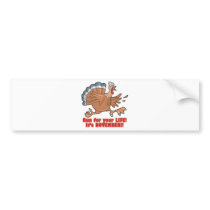 a run for life funny turkey bumper stickers