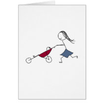 A running mommy is a happy mommy card