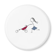 A running mommy is a happy mommy magnets