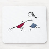 A running mommy is a happy mommy mousepads