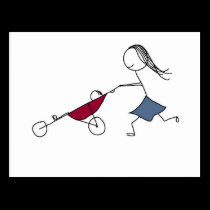 A running mommy is a happy mommy postcards