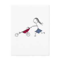 A running mommy is a happy mommy postcards