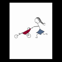 A running mommy is a happy mommy postcards