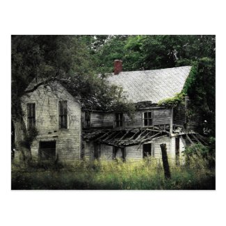 A Rural Missouri Abandoned House Postcard