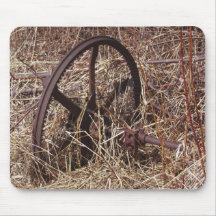 A Rusted Iron Wheel Mousepad