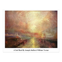A Sail Boat By Joseph Mallord William Turner Post Cards