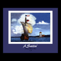 A Sailin' Print by SherryHolderHunt A Sailin' Print
