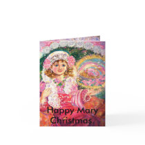 A saint paulia fairy., Happy Mary Christmas. Greeting Cards