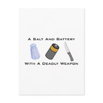 A Salt And Battery With A Deadly Weapon Postcard
